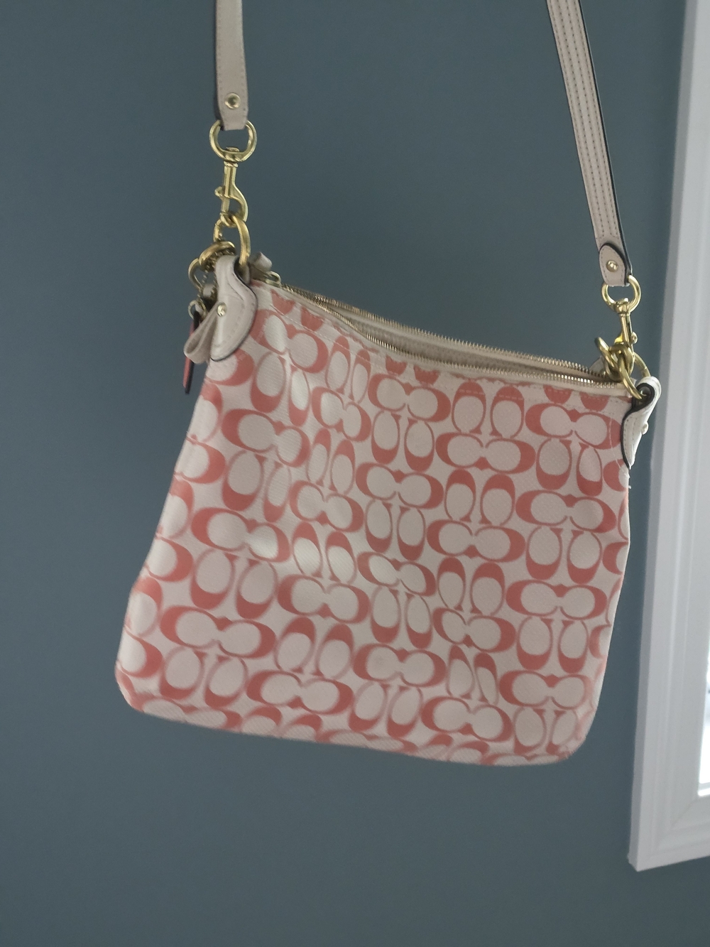 Coach Pink Polka Dot Signature Canvas Shoulder Bag - Picture 16 of 16